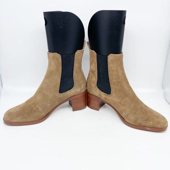 Steve Madden Women's Rhiannon Chelsea Boot Cognac Suede Size 8M - Picture 7 of 15